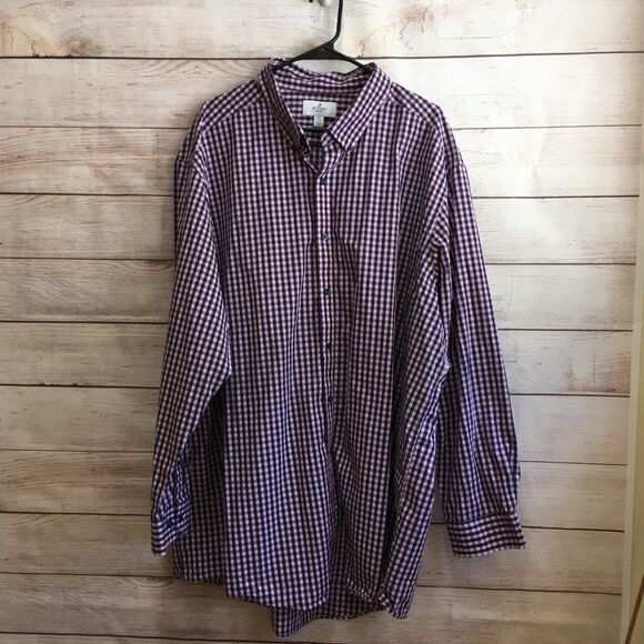 BUTTONED DOWN SHIRT IN NAVY BLUE PLAID - Picture 1 of 5